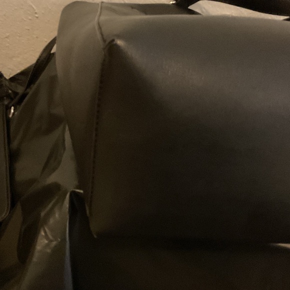 Karl Lagerfeld Black Leather Tote with Silver Accents - Picture 11 of 12